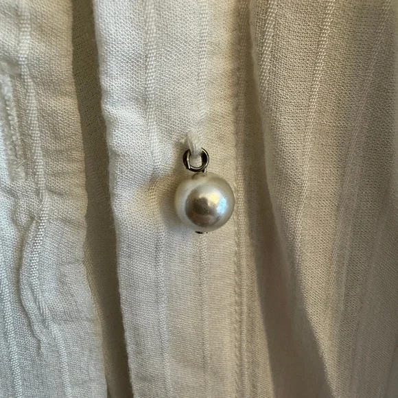 $789 Palmer//Harding Womens Ivory tenderness Detachable Button-Up Shirt top - Picture 8 of 12